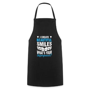 Appareil dentaire orthodontie dentiste - Tablier de cuisine - noir - Devant - AI Model Male 185 dark (185cm)