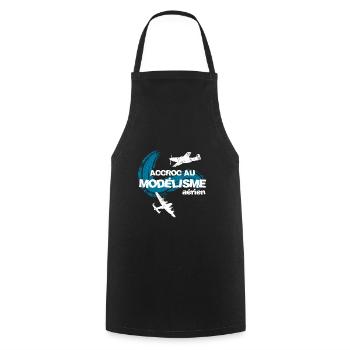 Accroc au modélisme aérien - Tablier de cuisine - noir - Devant - AI Model Male 185 dark (185cm)