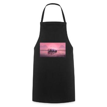 Q40 - Cooking Apron - black - Front - AI Model Male 185 dark (185cm)