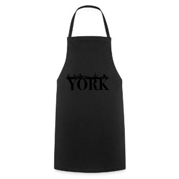 York Angleterre Skyline idée de cadeau UK - Tablier de cuisine - noir - Devant - AI Model Male 185 dark (185cm)