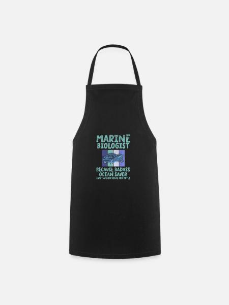 Marine Biologist Marine Biology - Cooking Apron - black