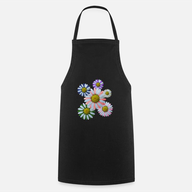 Fleur, Fleur, Fleurs, Fleur, Floral - Tablier de cuisine - noir