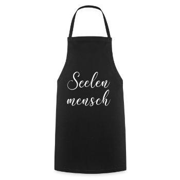 Seelenmensch Seele Mensch Partner liebe love - Kochschürze - Schwarz - Vorne - AI Model Male 185 dark (185cm)