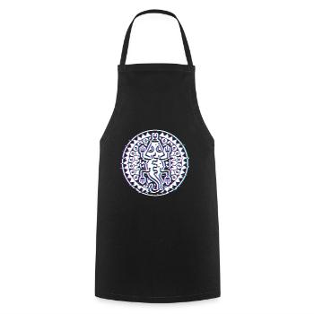 Native Indian Shaman - Cooking Apron - black - Front - AI Model Male 185 dark (185cm)