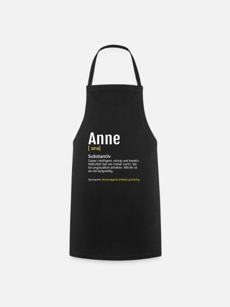 Anne Name Definition - Kochschürze - Schwarz