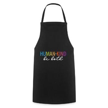 Human Kind Be Both Retro Rainbow Colorful - Cooking Apron - black - Front - AI Model Male 185 dark (185cm)