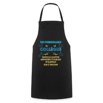 Cadeau drôle pour collègues hommes - Tablier de cuisine - noir - Devant - AI Model Male 185 dark (185cm)