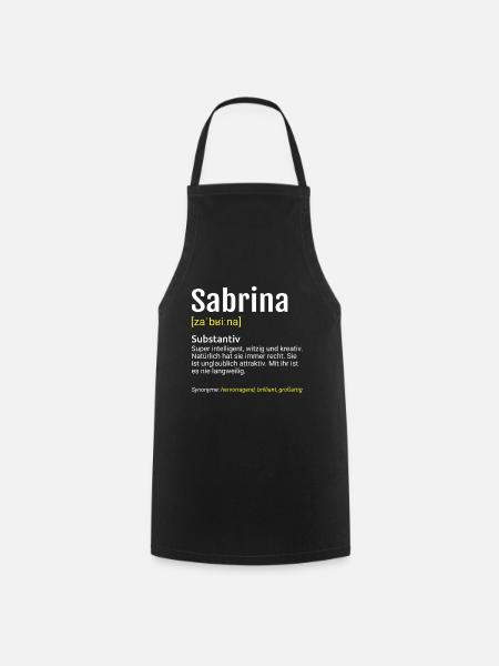Sabrina Name Definition - Kochschürze - Schwarz