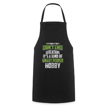 Geocacher Treasure Outdoor Nature - Cooking Apron - black - Front - AI Model Male 185 dark (185cm)
