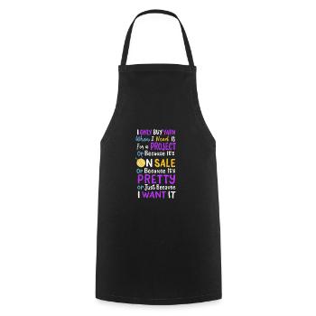 Knitting Knitting Wool - Cooking Apron - black - Front - AI Model Male 185 dark (185cm)