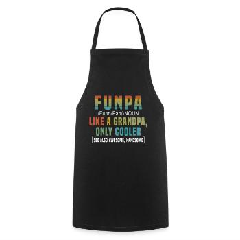 Funpa Like A Grandpa, Only Cooler T-shirt - Cooking Apron - black - Front - AI Model Male 185 dark (185cm)