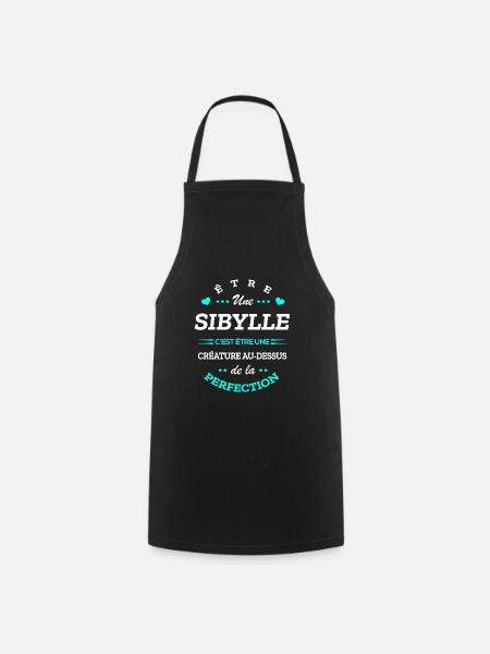 SIBYLLE PARFAITE - NOM SIBYLLE - Tablier de cuisine - noir