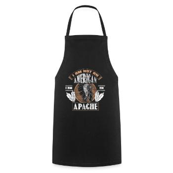 Indianer Nordamerika Cowboys Geschenkidee - Kochschürze - Schwarz - Vorne - AI Model Male 185 dark (185cm)