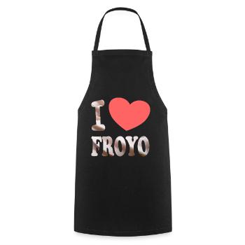 I Love Froyo - Cooking Apron - black - Front - AI Model Male 185 dark (185cm)