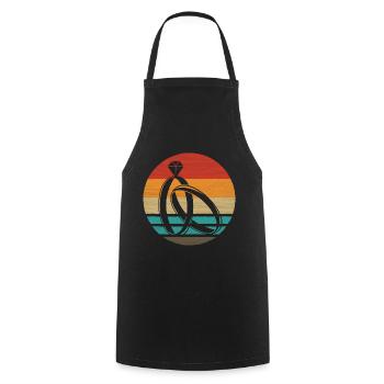 Wedding Rings Retro Style Vintage - Cooking Apron - black - Front - AI Model Male 185 dark (185cm)