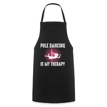 Pole Sport Dance Dancer Competition Acrobatics - Cooking Apron - black - Front - AI Model Male 185 dark (185cm)