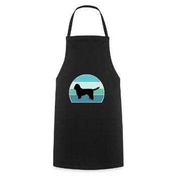 Basset Griffon Vendeen Petit Dog Silhouette Vintag - Kochschürze - Schwarz - Vorne - AI Model Male 185 dark (185cm)