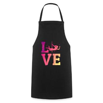 Pole Sport Dance Dancer Competition Colorful - Cooking Apron - black - Front - AI Model Male 185 dark (185cm)