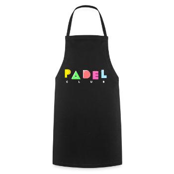 Padel - Geschenk für Padelliebhaber - Kochschürze - Schwarz - Vorne - AI Model Male 185 dark (185cm)