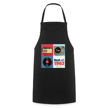 Best of 1962 Vinyl Radio Oldschool Turntable - Cooking Apron - black - Front - AI Model Male 185 dark (185cm)