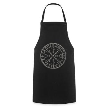 WIKINGER SYMBOL - Kochschürze - Schwarz - Vorne - AI Model Male 185 dark (185cm)