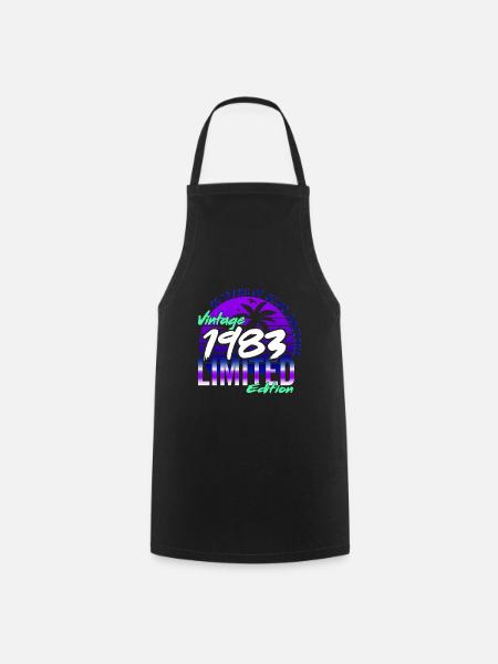 40ème anniversaire 1983 anniversaire idée cadeau rétro - Tablier de cuisine - noir