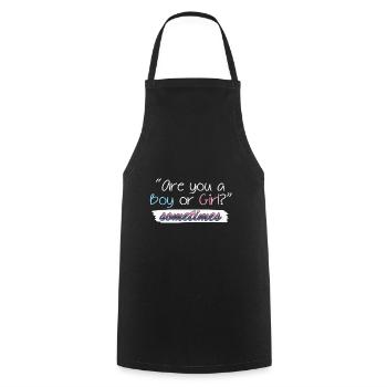 Pregnancy Quote Nonbinary Genderfluid Pride Flag - Cooking Apron - black - Front - AI Model Male 185 dark (185cm)