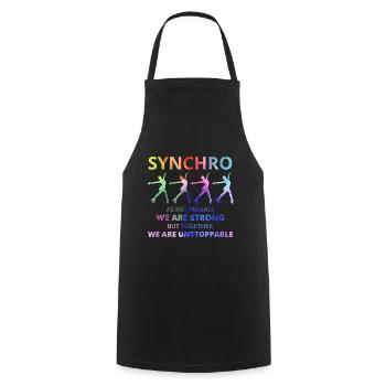 Synchro Synchron Eiskunstlauf Eiskunstläufer - Kochschürze - Schwarz - Vorne - AI Model Male 185 dark (185cm)