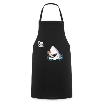 Requin Requin - Tablier de cuisine - noir - Devant - AI Model Male 185 dark (185cm)