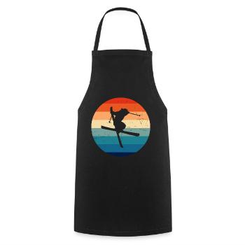 Slopestyle Freestyle Ski Women's Ski Freestyle - Cooking Apron - black - Front - AI Model Male 185 dark (185cm)