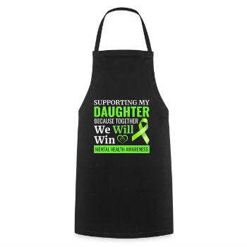 Mental Health Awareness - Cooking Apron - black - Front - AI Model Male 185 dark (185cm)