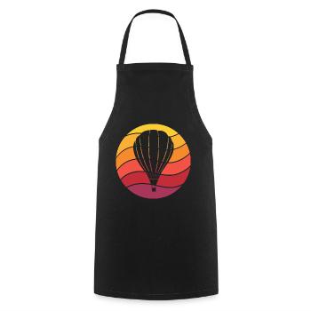 Hot Air Balloon Retro Style Vintage - Cooking Apron - black - Front - AI Model Male 185 dark (185cm)