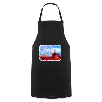 Rio de Janeiro Brésil Aquarelle Dessin - Tablier de cuisine - noir - Devant - AI Model Male 185 dark (185cm)