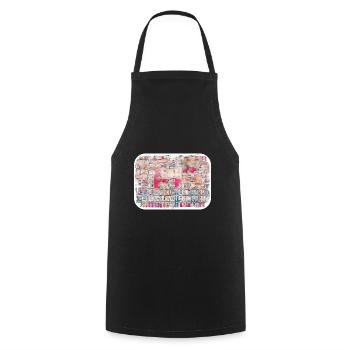Porto Portugal Watercolor Sketch Drawn Illustratio - Cooking Apron - black - Front - AI Model Male 185 dark (185cm)