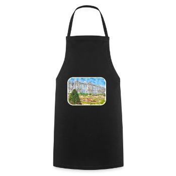 Europe Aquarelle Esquisse Dessinée à la main Illustration - Tablier de cuisine - noir - Devant - AI Model Male 185 dark (185cm)