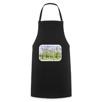 Allemagne Aquarelle Esquisse Dessinée à la main Illustration - Tablier de cuisine - noir - Devant - AI Model Male 185 dark (185cm)