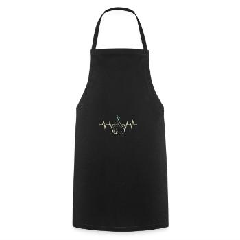 Knoblauch Pflanze - Kochschürze - Schwarz - Vorne - AI Model Male 185 dark (185cm)