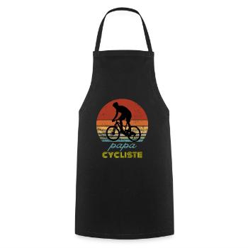 papa cycliste cadeau homme vélo VTT Homme - Tablier de cuisine - noir - Devant - AI Model Male 185 dark (185cm)
