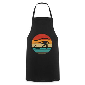 Eye Of Horus Retro Style Vintage - Cooking Apron - black - Front - AI Model Male 185 dark (185cm)
