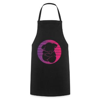 Koala Retro Style Vintage - Kochschürze - Schwarz - Vorne - AI Model Male 185 dark (185cm)