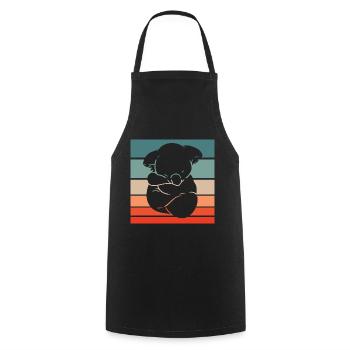 Koala Retro Style Vintage - Kochschürze - Schwarz - Vorne - AI Model Male 185 dark (185cm)