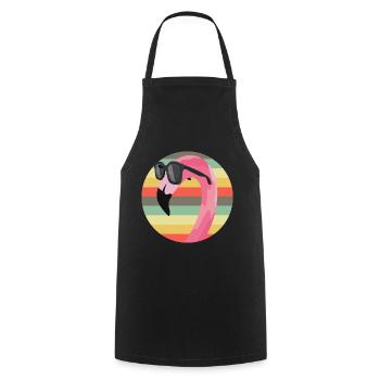 Flamingo - Cooking Apron - black - Front - AI Model Male 185 dark (185cm)