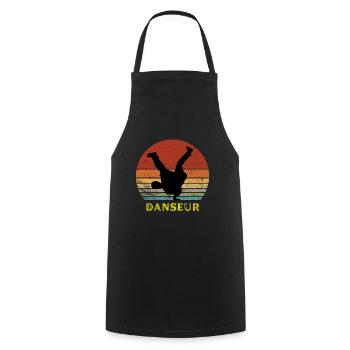 DANSEUR HOMME SUNSET ROUGE ET JAUNE HIP HOP STREET - Tablier de cuisine - noir - Devant - AI Model Male 185 dark (185cm)