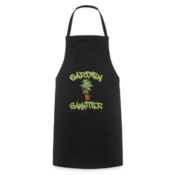 Marijuana Cannabis Weed Smoke Hemp Design Garden - Kochschürze - Schwarz - Vorne - AI Model Male 185 dark (185cm)