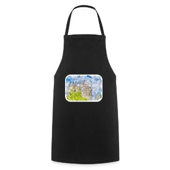 Allemagne Aquarelle Esquisse Dessinée à la main Illustration - Tablier de cuisine - noir - Devant - AI Model Male 185 dark (185cm)