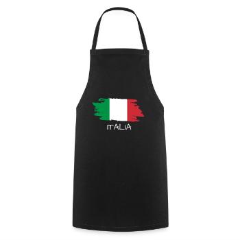 Italia flag of italy - Kochschürze - Schwarz - Vorne - AI Model Male 185 dark (185cm)