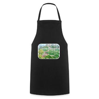 Beijing China Watercolor Sketch Illustration - Cooking Apron - black - Front - AI Model Male 185 dark (185cm)