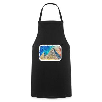 Le Caire Egypte Aquarelle Esquisse Dessinée Illustration - Tablier de cuisine - noir - Devant - AI Model Male 185 dark (185cm)