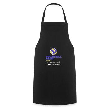 Volleyball Coach Definition - Cooking Apron - black - Front - AI Model Male 185 dark (185cm)