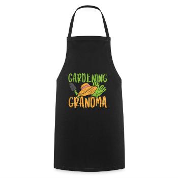 Gardening Grandma - Kochschürze - Schwarz - Vorne - AI Model Male 185 dark (185cm)